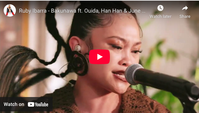 Screenshot from YouTube of Ruby Ibarra performing